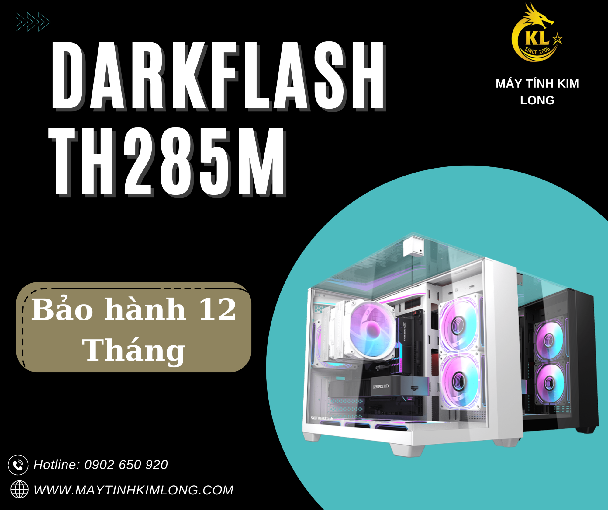 VỎ CASE MÁY TÍNH DARKFLASH TH285M (Full M-ATX)